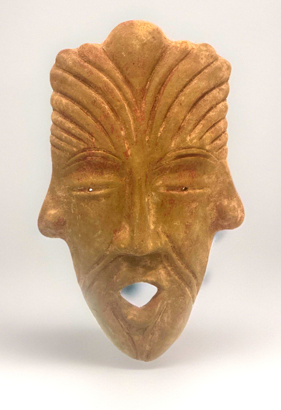 Antique Pre-Columbian Mayan Olmec Tapered Mask/Plaque/Sculpture L39